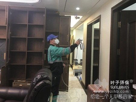 武汉黄陂汉口北卓尔生活城家庭甲醛治理案例 电话：15549498963  